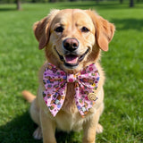 Handmade Sailer Bow- Bee Happy Dachshunds Pink