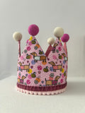 Handmade Birthday Crown - Bee Happy Dachshunds Pink