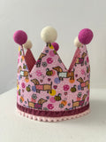 Handmade Birthday Crown - Bee Happy Dachshunds Pink