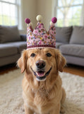 Handmade Birthday Crown - Bee Happy Dachshunds Pink