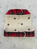 Handmade Christmas Tartan Dog Harness