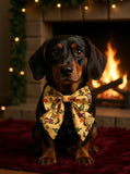 Handmade Dog Sailer Bow Tie - Christmas Dachshunds