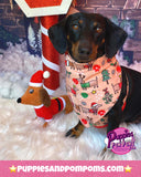 Christmas Dachshunds Bandana - Tie on