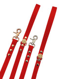 Red Handmade Vegan Leather Dog Leash