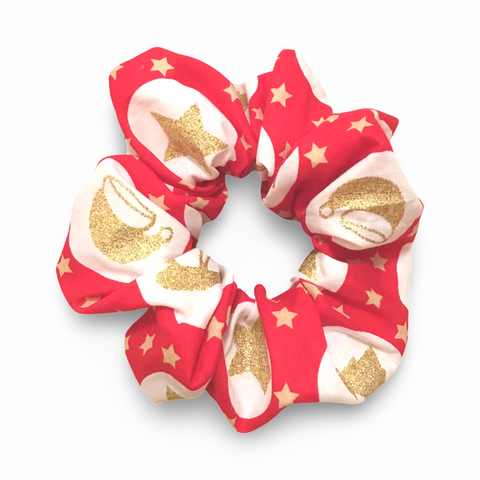 Santas Grotto Glitter Scrunchie