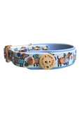 Bee Happy Dachshunds - Handmade Biothane Dog Collar - Polar Blue 25mm
