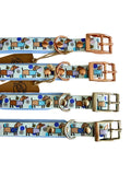 Bee Happy Dachshunds - Handmade Biothane Dog Collar - Polar Blue 25mm