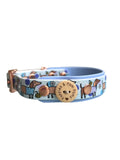 Bee Happy Dachshunds - Handmade Biothane Dog Collar - Polar Blue 25mm