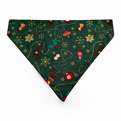 Baubles and Berries Christmas Bandana - Slim Opening