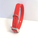 Handmade Biothane Dog Collar - Red - 20mm