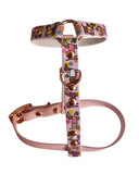 Arnés para perros salchicha Bee Happy, hecho a mano en biotano - Cuero vegano / Biotano impermeable
