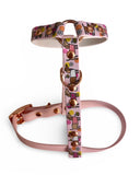 Arnés para perros salchicha Bee Happy, hecho a mano en biotano - Cuero vegano / Biotano impermeable