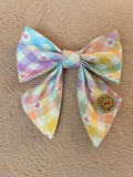 “Pastel Vichy” Handmade Sailer Bow