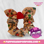 Scrunchie with Bow - Christmas Dachshunds