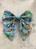“Beach Dogs” Handmade Sailer Bow