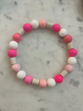 Pink EM Ceramic Bead Anti Tick Collar Anti-Parasitario