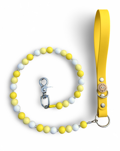 Handmade Beaded Dog Leash - Sunshine Yellow