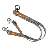 Handmade Double Dog Splitter / Divider Leash - Beige Dachshunds
