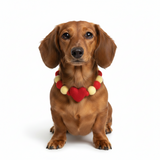 Collar para perro con pompón personalizado - España Love - Rojo