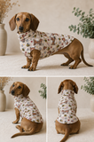 Premium Organic Handmade Teckel Sweatshirt “Bee Happy Dachshunds” Beige