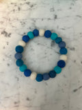Collar para perro con pompón personalizado - Azul