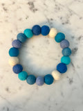 Collar para perro con pompón personalizado - Azul