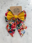 Handmade Dog Sailer Bow Tie - Double Bow - Small  "Garden Party"