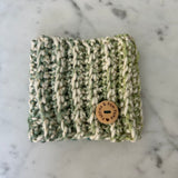 Handmade Christmas Dog Snood – Ombré Green & Gold Sparkle
