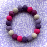 Pink & Purples Mix - Personalised Pom Pom Dog Collar