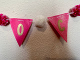 Pom Pom Garland -  Personalised Bunting - Pink