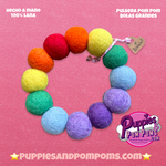 Pom Pom Bracelet - Rainbow