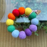 Pom Pom Bracelet - Rainbow