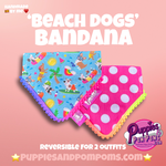 Handmade Beach Dogs Polka Dot Dog Bandana - Slide On