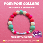 Sweet Watermelon Personalised Pom Pom Dog Collar