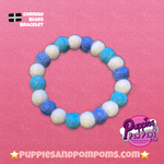 Pom Pom Bracelet - Cornish Blues / Baby Blues - Small Balls