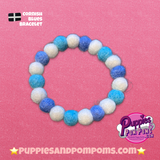 Pom Pom Bracelet - Cornish Blues / Baby Blues - Small Balls