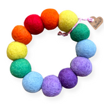 Pom Pom Bracelet - Rainbow