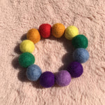 Pom Pom Bracelet - Rainbow