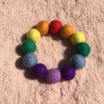 Pom Pom Bracelet - Rainbow