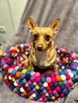 Pompom Dog Bed - Felt Ball Basket