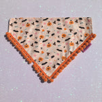 Boo! Halloween Pumpkins and Creepy Critters PomPom Bandana