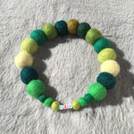 Personalised Pom Pom Dog Collar - Green