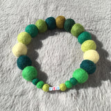 Personalised Pom Pom Dog Collar - Green