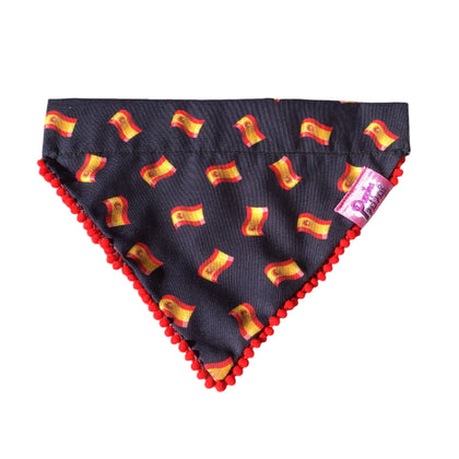 España Lovers Pompoms Dog Bandana - Slim Opening