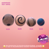 Felt Dog Ball Toy - 8cm