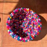 Pompom Dog Bed - Felt Ball Basket