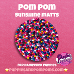 Pompom Sunshine Matt - Felt Ball Circular Rug