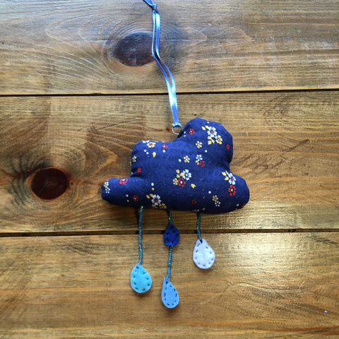 Handmade Floral Raincloud Decoration