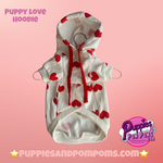 Valentine Puppy Love Hoodie - White - Clearance Sale
