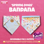 Spring Dogs Floral Bandana - Snap On